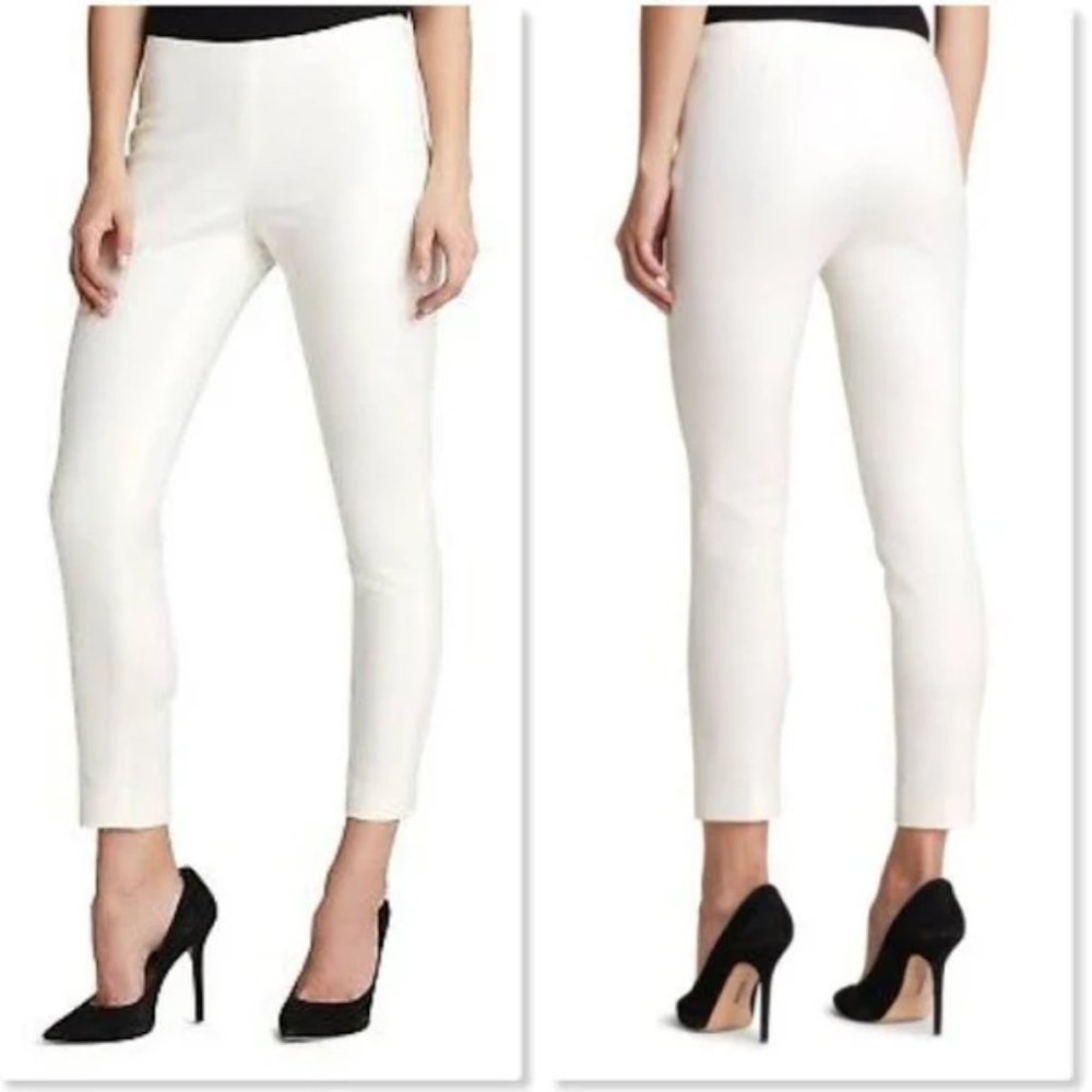 Vince Camuto White Cropped Slim Ankle Pants